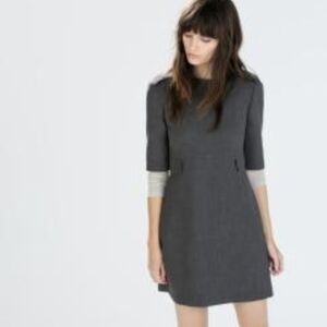 Zara grey mod mini dress xs